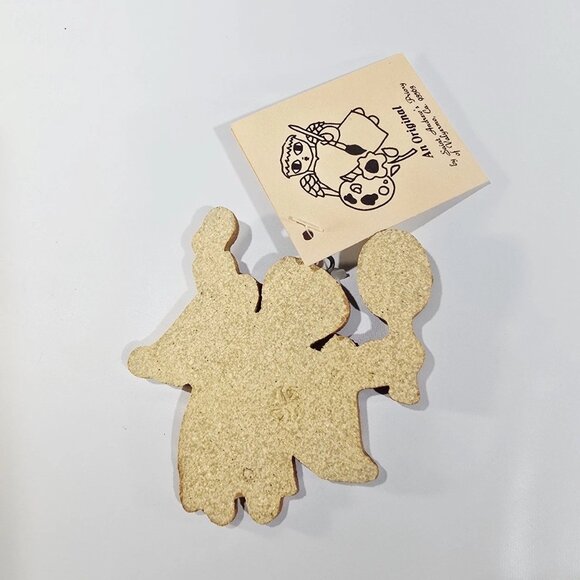 Vintage St. Andrews Ceramic Pottery TENNIS PLAYER ANGEL Ornament Plaque - Picture 2 of 4